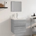 Set de mobilier de baie, gri sonoma, lemn prelucrat - WALTI WALTI