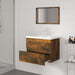 Set de mobilier de baie, stejar fumuriu, lemn prelucrat - WALTI WALTI