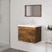 Set de mobilier de baie, stejar fumuriu, lemn prelucrat - WALTI WALTI