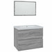 Set de mobilier de baie, gri sonoma, lemn prelucrat - WALTI WALTI