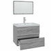 Set de mobilier de baie, gri sonoma, lemn prelucrat - WALTI WALTI