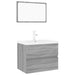 Set de mobilier de baie, gri sonoma, lemn prelucrat - WALTI WALTI