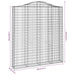 Coș gabion arcuit, 200x30x220/240, fier galvanizat - WALTI WALTI