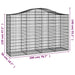 Coș gabion arcuit 200x50x120/140 cm fier galvanizat - WALTI WALTI