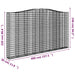 Coș gabion arcuit 400x30x220/240 cm fier galvanizat - WALTI WALTI