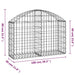 Coș gabion arcuit, 100x30x60/80 cm, fier galvanizat - WALTI WALTI
