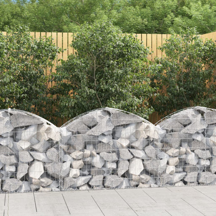 Coș gabion arcuit, 100x30x60/80 cm, fier galvanizat - WALTI WALTI