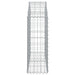 Coș gabion arcuit, 100x30x80/100 cm, fier galvanizat - WALTI WALTI