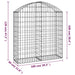 Coș gabion arcuit, 100x30x100/120 cm, fier galvanizat - WALTI WALTI