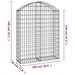 Coș gabion arcuit, 100x30x120/140 cm, fier galvanizat - WALTI WALTI