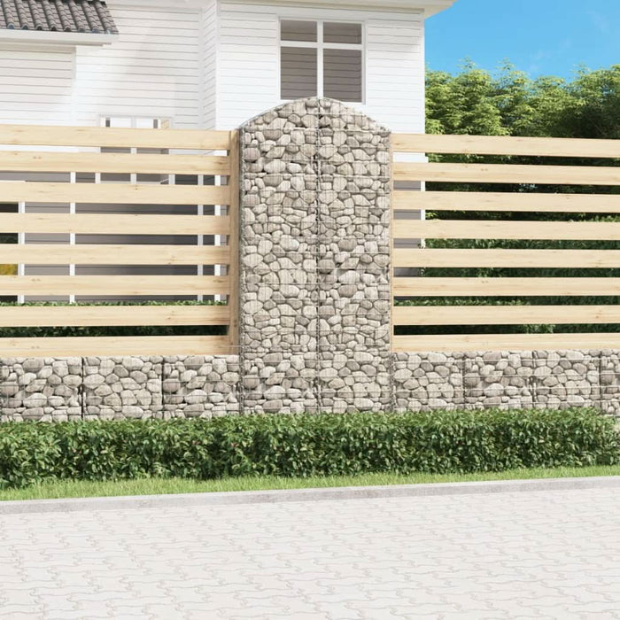 Coș gabion arcuit, 100x30x220/240 cm, fier galvanizat - WALTI WALTI