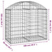 Coș gabion arcuit, 100x50x80/100 cm, fier galvanizat - WALTI WALTI