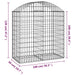 Coș gabion arcuit, 100x50x100/120 cm, fier galvanizat - WALTI WALTI