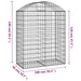Coș gabion arcuit, 100x50x120/140 cm, fier galvanizat - WALTI WALTI