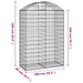 Coș gabion arcuit, 100x50x140/160 cm, fier galvanizat - WALTI WALTI