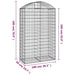 Coș gabion arcuit, 100x50x160/180 cm, fier galvanizat - WALTI WALTI