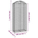 Coș gabion arcuit, 100x50x220/240 cm, fier galvanizat - WALTI WALTI