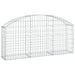 Coș gabion arcuit, 150x30x60/80 cm, fier galvanizat - WALTI WALTI