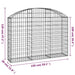 Coș gabion arcuit, 150x30x100/120 cm, fier galvanizat - WALTI WALTI