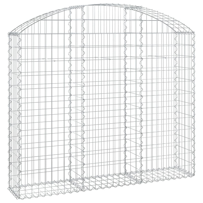 Coș gabion arcuit, 150x30x120/140 cm, fier galvanizat WALTI