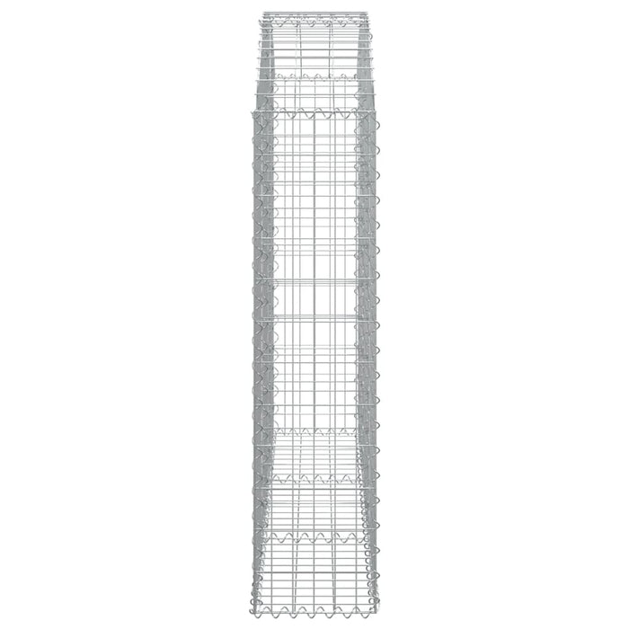 Coș gabion arcuit, 150x30x120/140 cm, fier galvanizat WALTI
