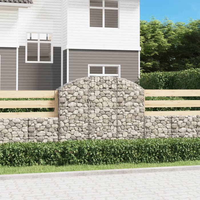 Coș gabion arcuit, 150x30x120/140 cm, fier galvanizat WALTI