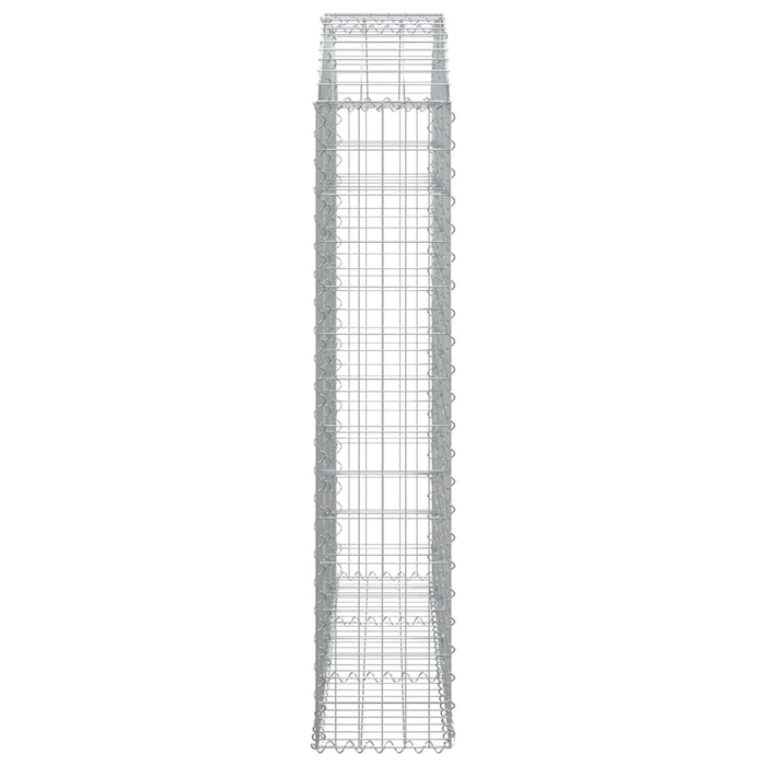 Coș gabion arcuit, 150x30x140/160 cm, fier galvanizat - WALTI WALTI