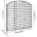 Coș gabion arcuit, 150x30x140/160 cm, fier galvanizat - WALTI WALTI