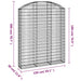 Coș gabion arcuit, 150x30x180/200 cm, fier galvanizat - WALTI WALTI