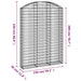Coș gabion arcuit, 150x30x200/220 cm, fier galvanizat - WALTI WALTI