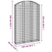 Coș gabion arcuit, 150x30x220/240 cm, fier galvanizat - WALTI WALTI
