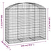 Coș gabion arcuit, 150x50x120/140 cm, fier galvanizat - WALTI WALTI