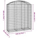 Coș gabion arcuit, 150x50x160/180 cm, fier galvanizat - WALTI WALTI