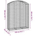 Coș gabion arcuit, 150x50x180/200 cm, fier galvanizat - WALTI WALTI