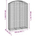 Coș gabion arcuit, 150x50x200/220 cm, fier galvanizat - WALTI WALTI