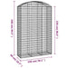 Coș gabion arcuit, 150x50x220/240 cm, fier galvanizat - WALTI WALTI