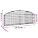 Coș gabion arcuit 200x30x60/80 cm fier galvanizat - WALTI WALTI