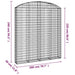 Coș gabion arcuit, 200x30x220/240, fier galvanizat - WALTI WALTI