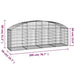 Coș gabion arcuit 200x50x60/80 cm fier galvanizat - WALTI WALTI