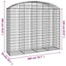 Coș gabion arcuit, 200x50x160/180 cm, fier galvanizat - WALTI WALTI