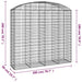 Coș gabion arcuit, 200x50x180/200 cm, fier galvanizat - WALTI WALTI
