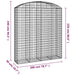 Coș gabion arcuit, 200x50x220/240 cm, fier galvanizat - WALTI WALTI