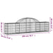 Coș gabion arcuit, 200x30x40/60 cm, fier galvanizat - WALTI WALTI