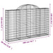 Coș gabion arcuit 200x30x120/140 cm fier galvanizat - WALTI WALTI