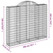 Coș gabion arcuit 200x30x160/180 cm fier galvanizat - WALTI WALTI
