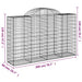 Coș gabion arcuit 200x50x120/140 cm fier galvanizat - WALTI WALTI