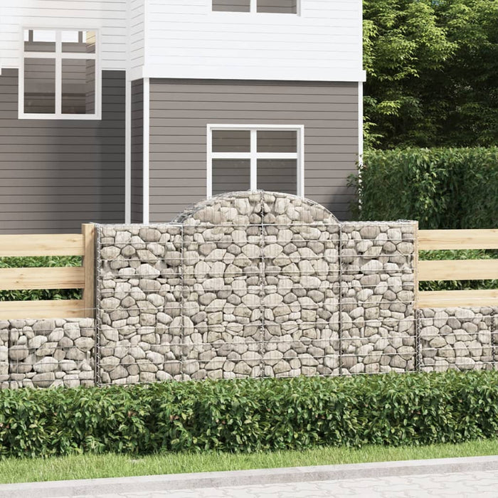 Coș gabion arcuit 200x50x120/140 cm fier galvanizat - WALTI WALTI