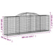 Coș gabion arcuit, 300x50x100/120 cm, fier galvanizat - WALTI WALTI