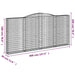Coș gabion arcuit, 400x30x180/200 cm, fier galvanizat - WALTI WALTI