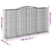 Coș gabion arcuit 400x50x220/240 cm fier galvanizat - WALTI WALTI